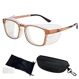 [リアドベント] 花粉チートシリコンガード 全方向フルブロック 曇り止め UVカット ユニセックス 花粉絶縁眼鏡 花粉 メガネ おしゃれ ユニセックス 大人子供用 花粉メガネ 顔 大きいサイズ カバー 売れ筋 人気 対策花粉症 眼鏡 花粉症メガネ (ブラウン)