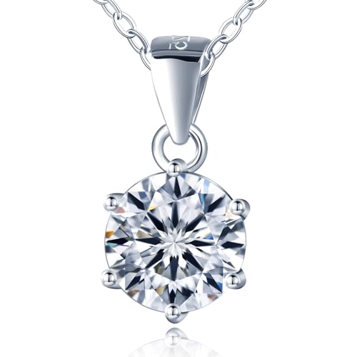 Collier Moissanite 1 et 2 carats en argent 925 au prestige diamant
