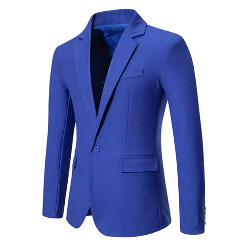 Mens Single Breasted Blazer Slim Fit Notch Lapel Suit Jacket Casual Long Sleeve Blazers Wedding Prom Party Jackets2