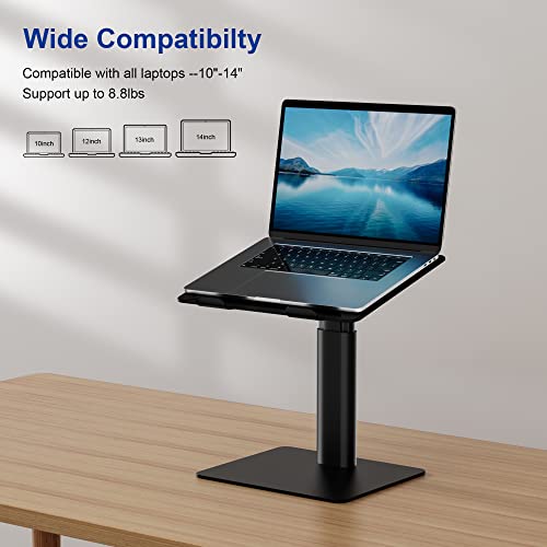 Besign Lsx6 Computer Holder Stand, Ergonomic Adjustable Notebook Riser For Standing Work, Compatible With Air, Pro, Dell, Hp, Lenovo More 10-14" Laptops, Black #TOP2