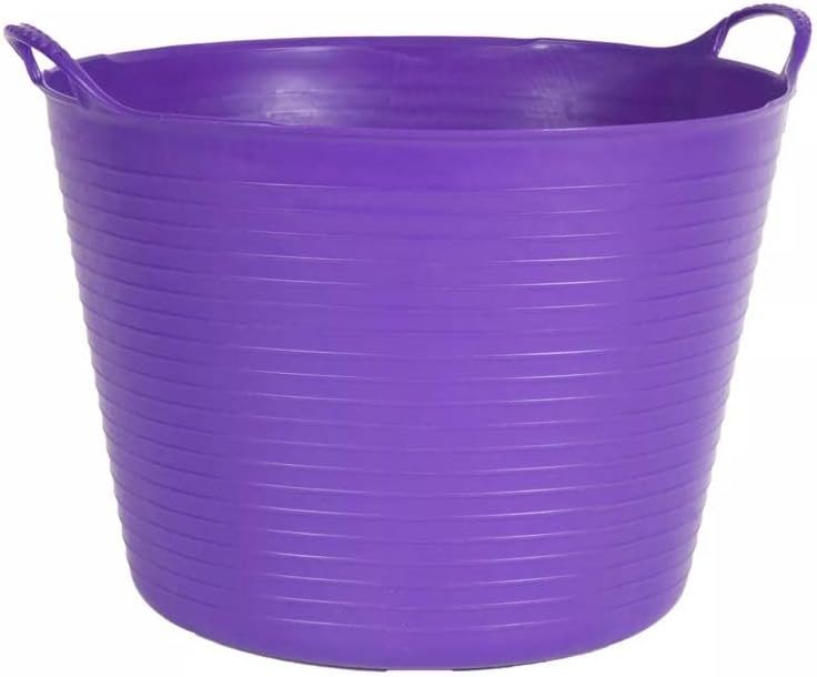 Gardeners Supply Company Large Garden Tubtrugs | Multi-Use Outdoor Garden Harvest Basket Storage, & Bucket | Ideal for Yard Gardening, Carrying and Crops Harvesting | 11 Gallon Capacity - Purple