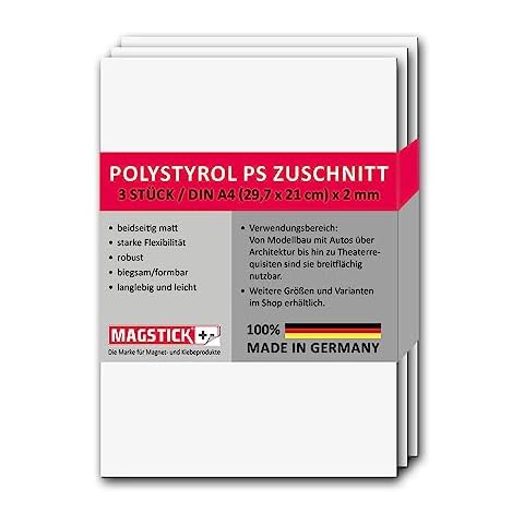 Set of 3 White Polystyrene Panels for DIY Cover