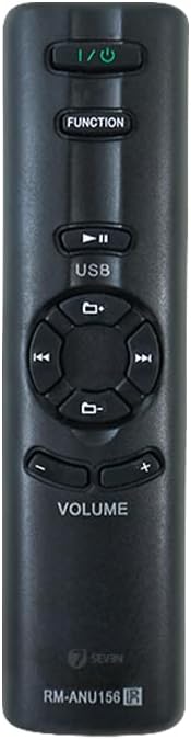 7SEVEN® Compatible for Sony Home Theatre Remote Original RM-ANU156 Model Suitable SA-D20 SA-D40 SA-D10 SA-WMS10 SA-WID7 SAD20 SAD40 SAD10 SAWMS10 SAWID7 SA-WMD20 SS-FMS20 Etc