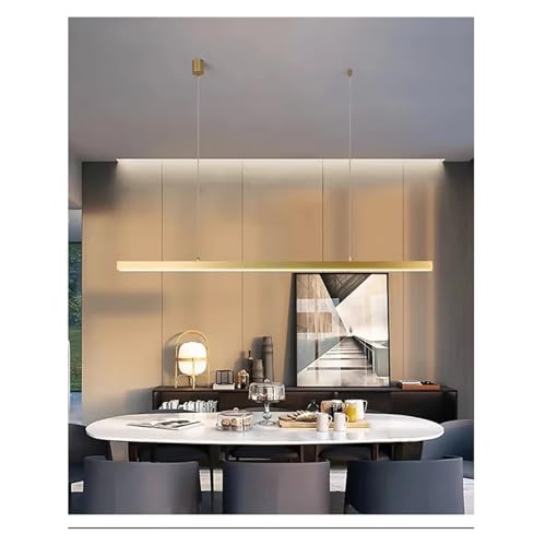 Lampe moderne minimaliste LED lustre linéaire à économie d'énergie pour table à manger