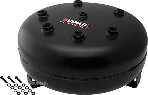 Vixen Air 4 Gallon (15 Liter) 8 Ports Suspension Train Horn Air Bag Pancake Air Tank 200 PSI VXT4000P