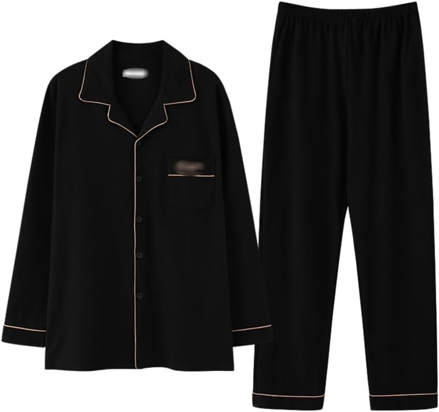 Pajamas Men's Autumn Long Sleeve Plus Size Loungewear Thin Section Cotton Suit
