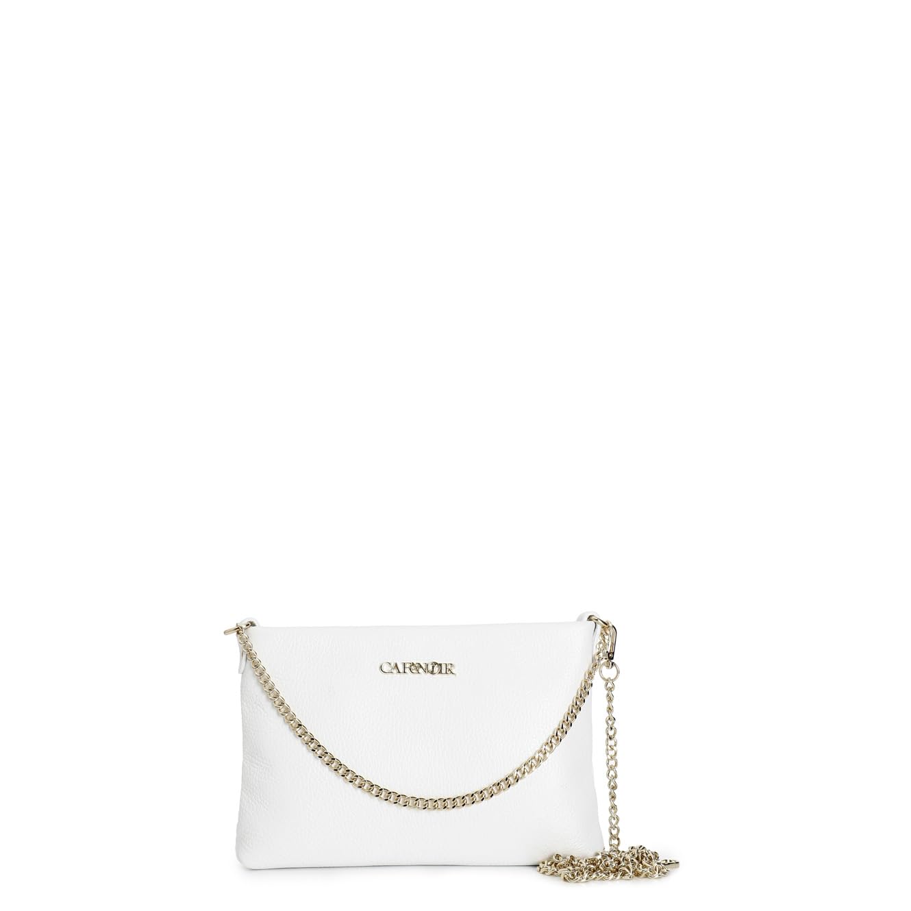 CAFèNOIR - Clutch De Piel Martillada Con Doble Correa De Cadena, Para Mujer, Talla Única
