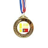 no/no I Am From Timor Leste Art Deco Fashion Gold Award Medal First Place Ribbon