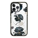 CASETiFY インパクト iPhone 14 Pro Max ケース [MIL規格準拠 (4x MIL-STD-810G)/2.5mからの落下試験をクリア/MagSafe に対応] - White And Black Floral - グロッシー ブラック