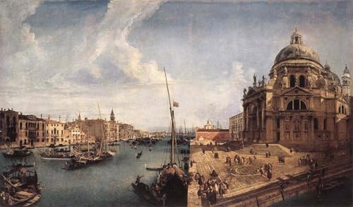 Affiche Grand Canal de la Salute Marieschi toile salon 60x90cm