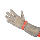 MYXJX Guantes resistentes a cortes, Guantes anticortes, resistentes a cortes con brazos extendidos y muñequera ajustable, ideales for chef, carnicero carpintero(Arm 22cm,1PCS/M)