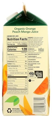 Image of 365 by Whole Foods Market, Organic Orange Peach Mango Juice, 59 Fl Oz