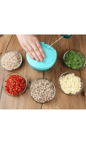 Image of MAXFOOT Pull Chopper 1000 ML Multi-Purpose Vegetable Chopper | Stainless Steel Blades , Easy to Clean