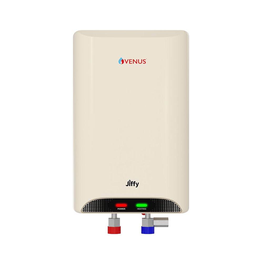 Venus Jiffy 3J30 3 Litre Instant Water Heater For Bathroom | High Grade SS Inner Tank with 5 years Guarantee | Copper Heating Element with 2 Year Guarantee (Ivory)-image-35