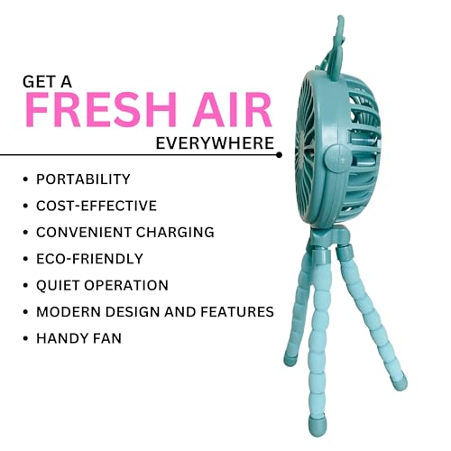 Image of TINYBERG Handheld Portable USB Fan For Baby Strollers, Baby Crib, Baby Cot Bed, Baby Feeding Chair, High Chair, Home, Offices