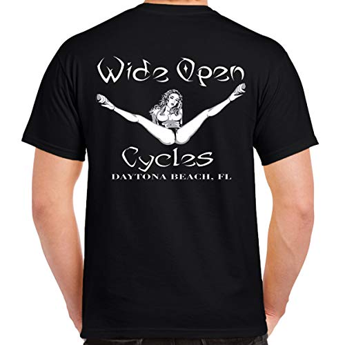 Amazon.com: Biker Life USA Men's Wide Open Cycles Short Sleeve