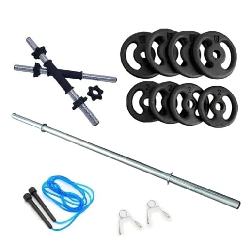 Kit 20kg Anilhas+2 Barras 40cm Com Rosca+1 Barra 120cm+Corda