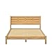 Walker Edison Ayla Boho Slatted Headboard Queen Bedframe, Queen Size, Natural Pine
