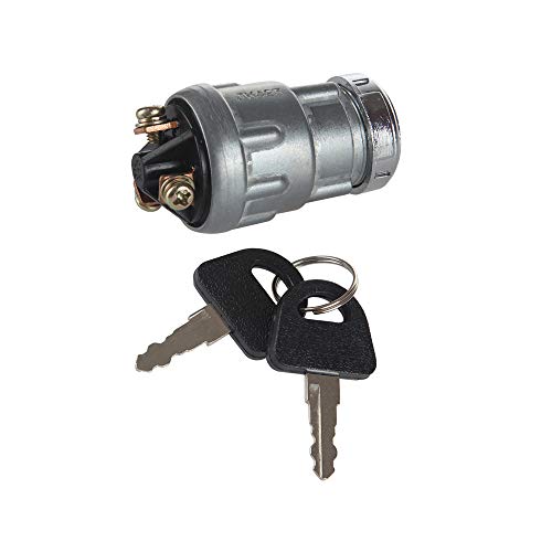 Ignition Starter Switch With 3 Position 3 Connection Terminal 2 Keys Replacement For Car, Moto, Tractor, Forklift, Truck, Scooter, Trailer, Agricultural,Modified Car Pit Quad Go Kart Utv Moped Buggy #TOP2