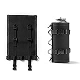 k-outdoor ガスボンベ カバー cb缶 耐熱 保護 cb缶 カバー ガス缶カバー cb 遮熱 ガスタンク ペットボトルカバー キャンプ アウトドア キャンプ用品 燃料ボトル 収納バッグ 衝突防止 滑り止め (ブラック)