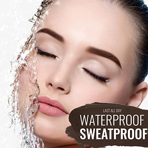 Eyebrow Stamp Kit Brow Stencil For Perfect Brows With 10Pc Eyebrow Stencils, Waterproof Eye Brow Pomade Long Lasting Brow Makeup, Pigmented & Easy To Use (Black Brown) #TOP5