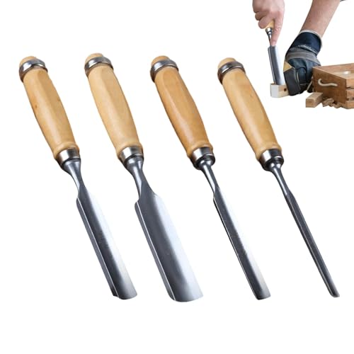 Juego de tijeras para madera – Juegos profesionales de tijeras para madera, conjunto de herramientas para carpintería | Juego de tijeras de borde biselado, cincel para madera, conjunto de herramientas