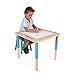 Janod - 14 Piece Wooden Progressive Activity Table - Engaging Baby with Interactive Play - Adjustable Height Legs - Grows with Your Child - Magnetic Drawing Surface - French Design Quality
