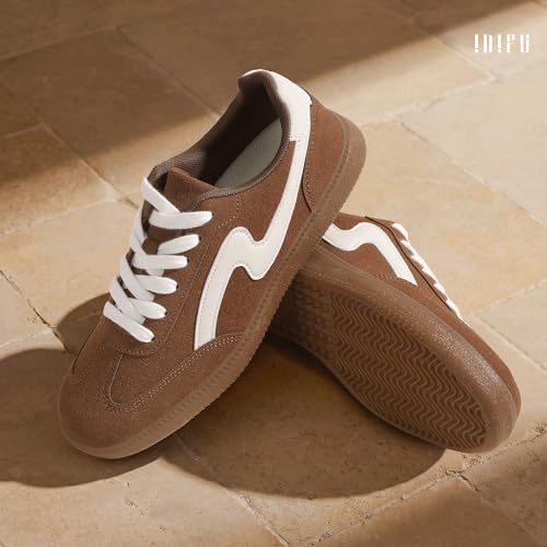 Image of IDIFU Womens Fashion Sneakers Comfortable Cute Casual Tennis Shoes | Non Slip Memory Foam Lightweight Trendy Retro Sneakers
