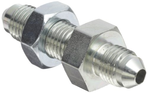 Eaton Aeroquip 2041-4-4S Bulkhead Union, JIC 37 Degree End Types, Carbon Steel, 1/4 JIC(m) End Size, 1/4