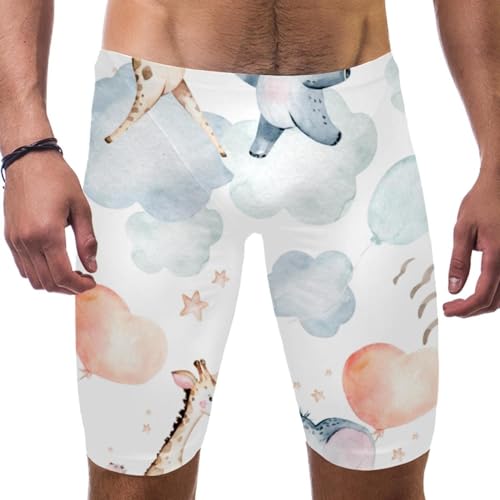 Bañador de carreras de corte largo con diseño exclusivo de elefante
