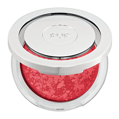 PÜR MINERALS Blushing Act Skin Perfecting Powder in Berry Beautiful, Satin Matte Finish, Buildable Coverage, Cruelty Free, 0.28 Oz