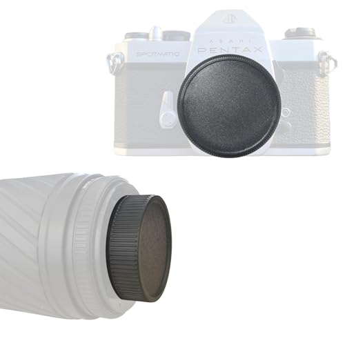 Tapa Trasera para Lente y Tapa de Cuerpo de Cámara M42 Compatible con PRAKTICA MTL3 MTL5, SP Camera, Meyer-Optik 50mm f/1.8, PK SMC takumar 55mm f/1.8, Helions-44-2 58mm f/2 miniatura 1