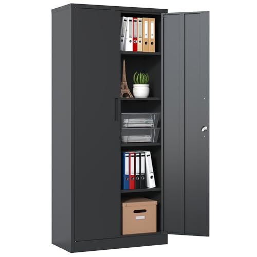 podafu Metal Storage Cabinet with Lock Doors, 72