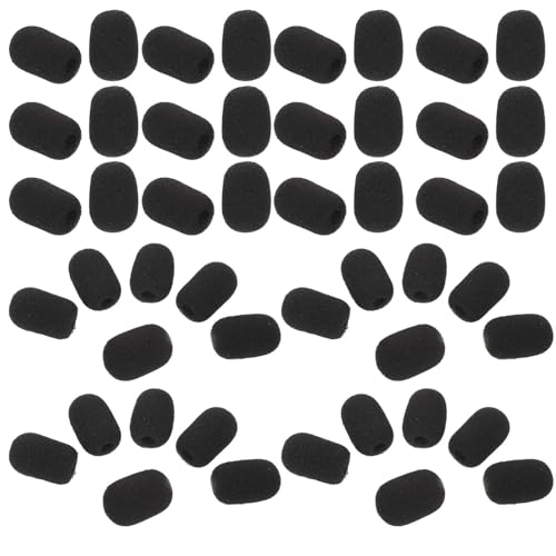 Alipis 60 pezzi Copertura Microfono in Spugna Mini Protezione Antivento per Microfoni Clip Leggeri e Resistenti per Eventi all Aperto e Registrazioni