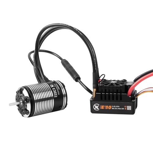 XC E3652 & E10 Sensored Brushless Motor and ESC Combo for RC Car,2-3S Lipo,IP67 Water...