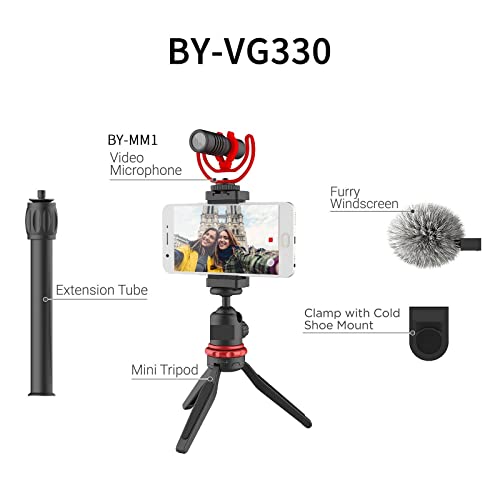 Kit vidéo pour smartphone avec microphone condensateur MM1 et support rotatif
