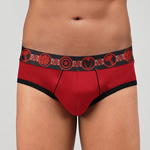 Image of Zoiro Men Cotton Blend Printed Marvel Brief Pack of 2 |Colours May Vary