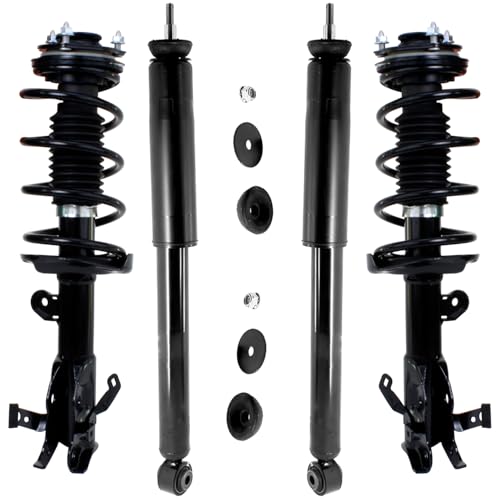 Image of Detroit Axle - Front Struts w /Coil Springs Rear Shock Absorbers Replacement for 2013-2015 Honda Civic EX EX-L LX HF SE - 4pc Set