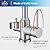 Avola Brass Kitchen Faucet with Drinking Water Faucet,3 in 1 Pull Down Sprayer Kitchen Faucet, Spring Faucet in Matte Black