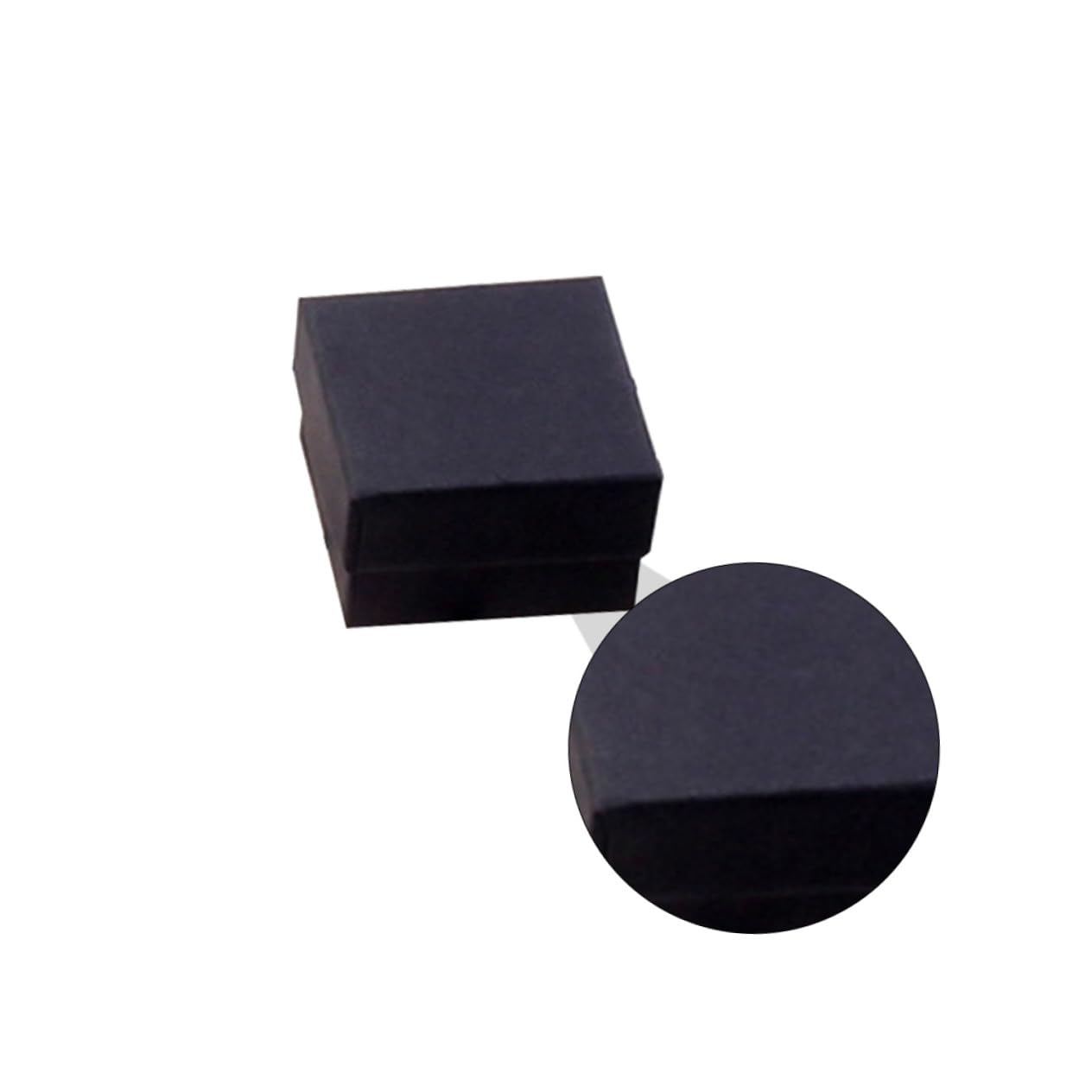 Ipetboom Organizzatore di Gioielli 72 Pezzi Scatole Portaoggetti in Cartone Pieno Nero 5X5X3 CM Imbottitura per Conservare Collane e Bracciali