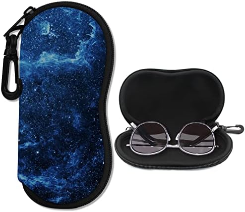 Sunglasses Case Soft，Sunglasses Case Organizer，Light Neoprene Zipper Eyeglass Case for Women and Man (Bule sky)