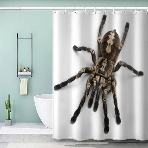 Rideaux de Douche 180 x 180 cm Rideaux De Salle De Bains Personnalités Animaux araignées Rideau de Douche Polyester Rideau de Douche Anti Moule Rideau de Douche Imprime en 3D