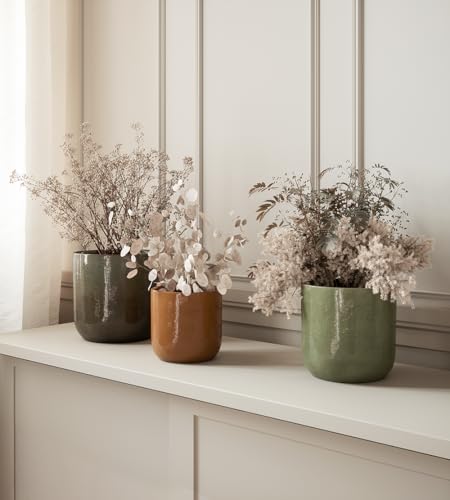 Artevasi Jupiter, Keramischer Blumentopf mit glasiertem Finish, 16cm, Nachtblau