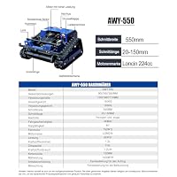 Lawn Mower, Remote Control Lawn Mower, Small Crawler Oil-Electric Hybrid Four-Wheel Drive Lawn Mowing and Weed Whacker, All Terrain Grass Cutter Yard Mower – Ansicht 9