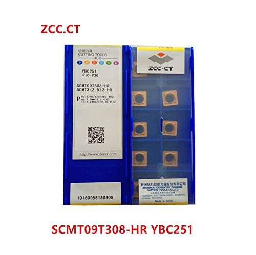 10 Inserts De Coupe Carbure Pour Tour CNC - Références SCMT09T304, YBC251/ YBC252 - Pour Acier Plaquettes Carbure Tournage CNC SCMT 10 Inserts De Coupe Carbure Pour Tour CNC - Références SCMT09T304, YBC251/ YBC252 - Pour Acier Plaquettes Carbure Tournage CNC SCMT