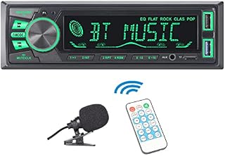 LXKLSZ Samochód stereo bluetooth singiel DIN LCD Audio Radio z regulacją jasności aplikacja Kontrola MP3 Odtwarzacz obsługuje ręce bezpłatne połączenie AM/FM Aux Aux TF/EQ/USB Szybkie odbiornik radiowy
