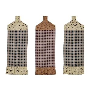VHC Brands Cotton Pip Vinestar Button Loop Kitchen Towel Set of 3, Hanging Kitchen Towel, Pleated, Bath, Kitchen, Pip Vinestar Collection, Rectangle 21x7, Natural VHC Brands Cotton Pip Vinestar Button Loop Kitchen Towel Set of 3 Hanging Kitchen Towel Pleated Bath Kitchen Pip Vinestar Collection Rectangle 21×7 Natural
