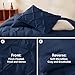 CozyLux Queen Comforter Set Navy Blue, 7 Pieces Pintuck Bed in A Bag, Premium Blue Comforter Queen Size, Pinch Pleat Bedding Sets with Comforter, Sheets, Pillowcases & Shams