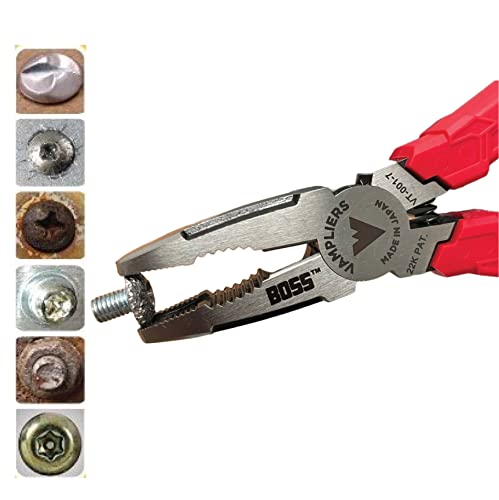 Vampliers 7" Boss Screw Extraction & Wire Cutting Pliers: Vt-001-7 | Easily Remove Stuck, Rusted, Stripped, Torx And Specialty Screws #TOP5