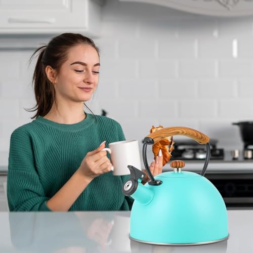 Ray Bear 101oz/3.2 Quart Tea Kettle Stovetop, Black or Teal by Ray Bear - Used condition - Image 3